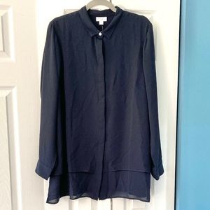J.Jill Soft Layered Tunic in navy blue size large